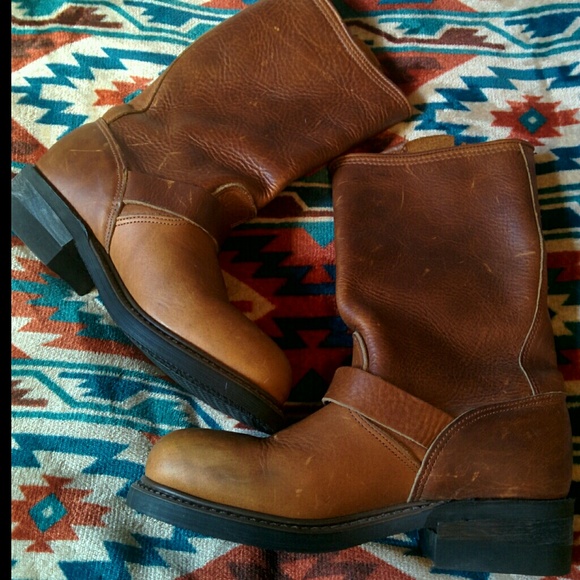 Genuine Leather Vintage Cowboy Boots Brown 🐎👢 - Picture 2 of 8